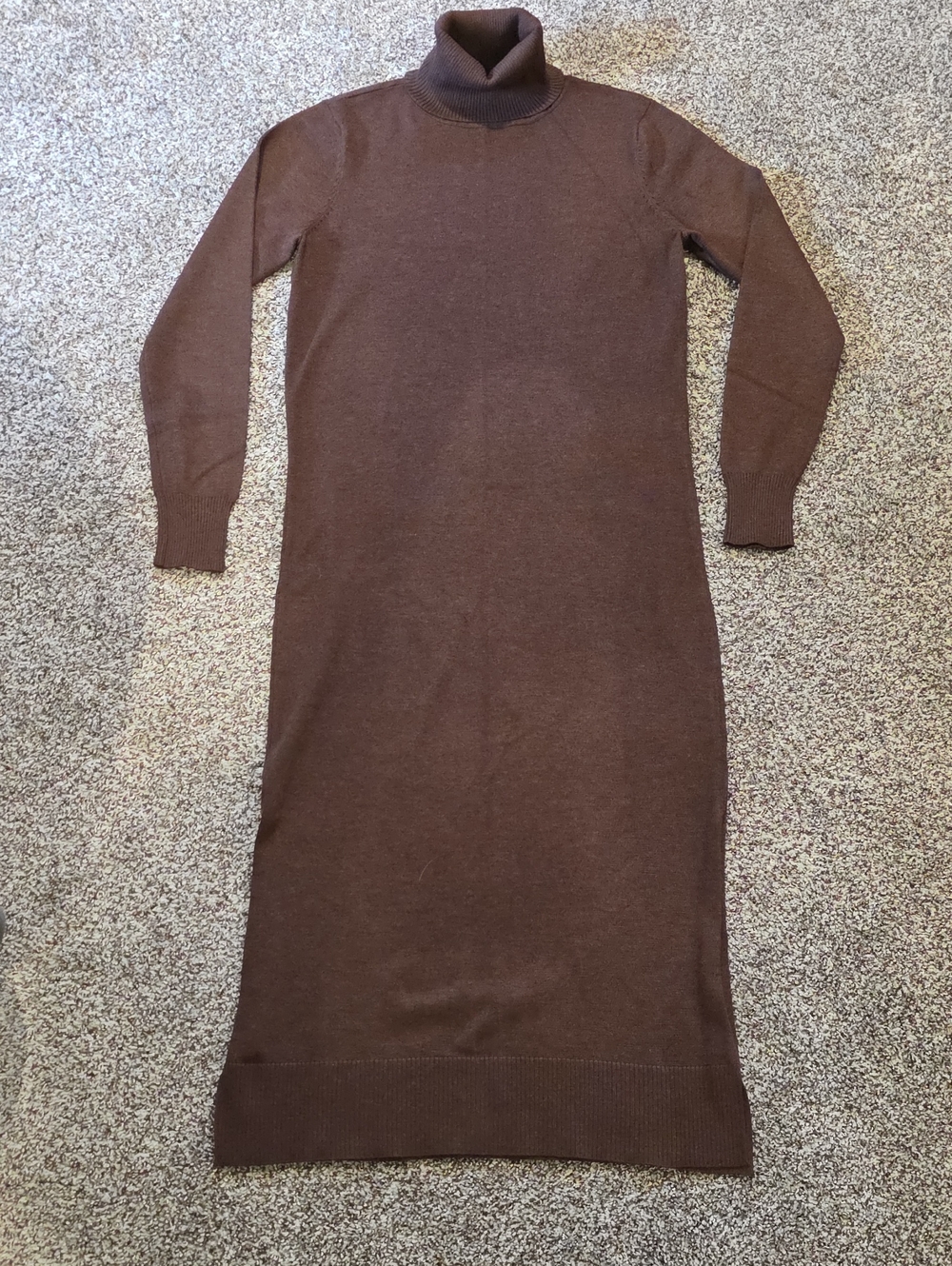 St Tropez Womens Midi Sweater Dress With Bottom Slits